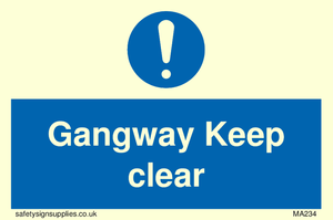 gangway keep clear