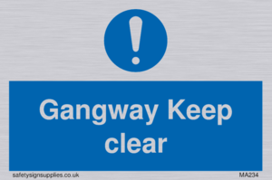 gangway keep clear