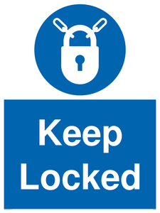 keep locked sign 