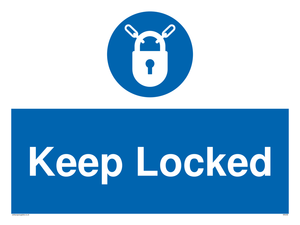 keep locked sign 
