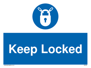 keep locked sign 