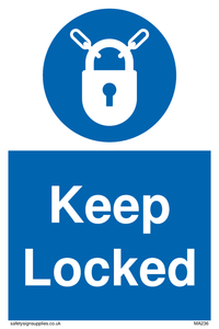 keep locked sign 