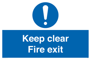 Keep Clear fire exit