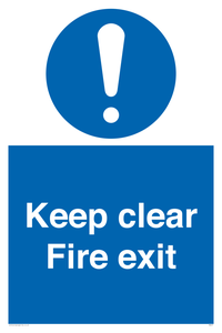 Keep Clear fire exit