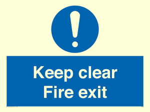 Keep Clear fire exit