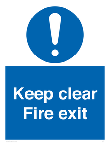 Keep Clear fire exit