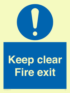 Keep Clear fire exit