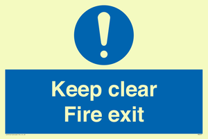 Keep Clear fire exit