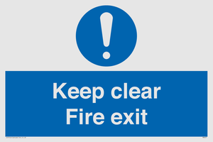 Keep Clear fire exit