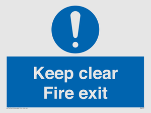 Keep Clear fire exit