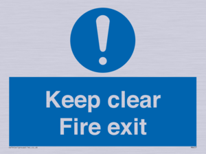 Keep Clear fire exit