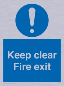 Keep Clear fire exit