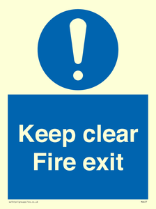 Keep Clear fire exit