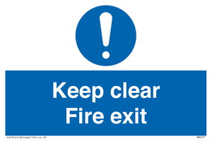 Keep Clear fire exit