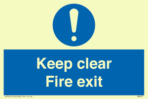 Keep Clear fire exit