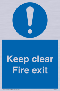 Keep Clear fire exit