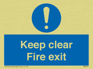 Keep Clear fire exit