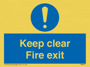 Keep Clear fire exit