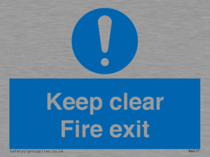 Keep Clear fire exit