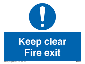 Keep Clear fire exit