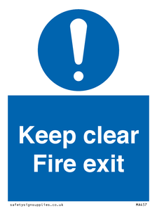 Keep Clear fire exit