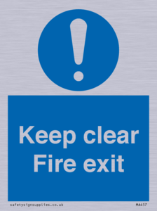 Keep Clear fire exit