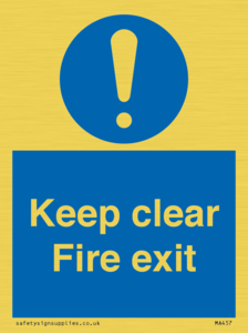 Keep Clear fire exit