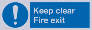Keep Clear fire exit