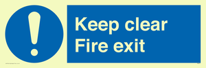 Keep Clear fire exit