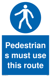 Pedestrians must use this route