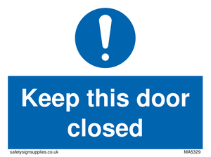 Keep this door closed