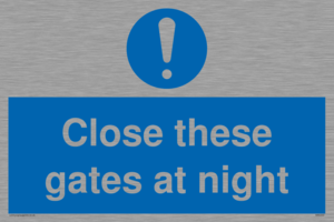 Close these gates at night