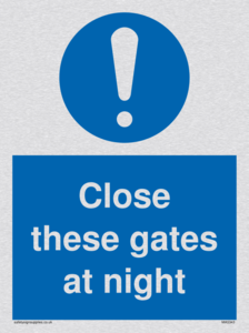 Close these gates at night