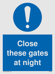 Close these gates at night