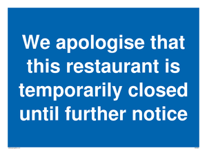 We apologise that this restaurant is temporarily closed until further notice