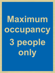 Maximum occupancy 3