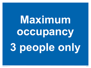Maximum occupancy 3
