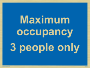 Maximum occupancy 3