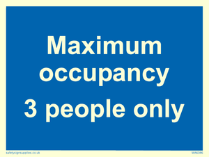 Maximum occupancy 3