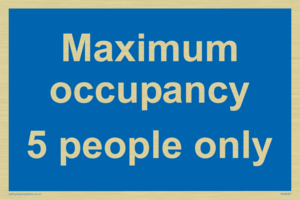 Maximum occupancy 3