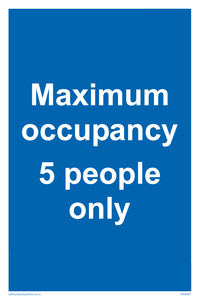 Maximum occupancy 3 sign 