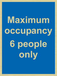 Maximum occupancy 6