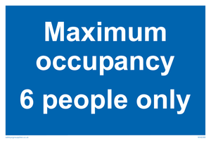 Maximum occupancy 6