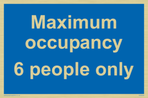 Maximum occupancy 6
