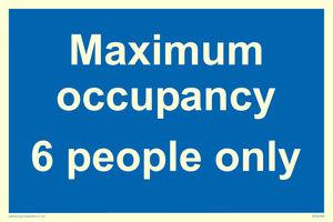 Maximum occupancy 6