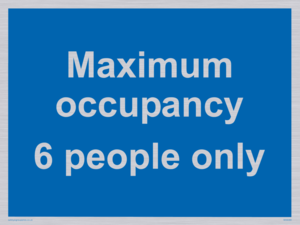 Maximum occupancy 6