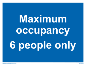 Maximum occupancy 6
