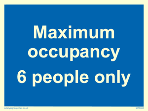 Maximum occupancy 6
