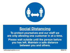 Social distancing to protect you and our staff