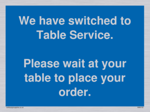 We have switched to Table Service. 